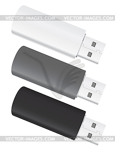 USB Flash Drives - vector image