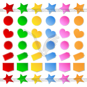 Colorful labels - royalty-free vector clipart