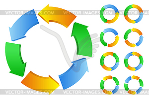 Circular Arrows - color vector clipart