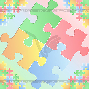 Puzzle background - vector clipart