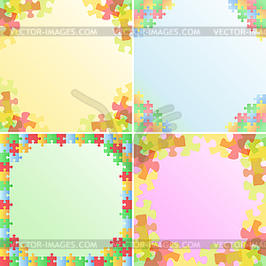 Puzzle Frames - vector clipart