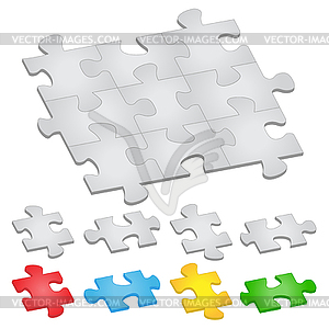 Jigsaw puzzle - vector clipart