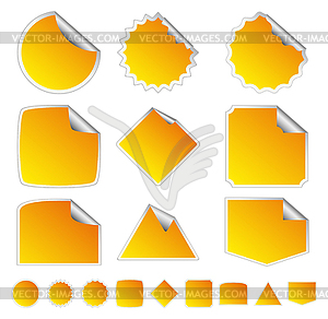 Orange Stickers - vector clip art