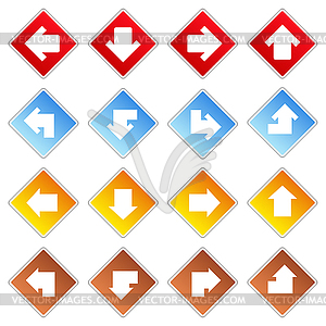 Signs with arrows - vector clipart / vector image