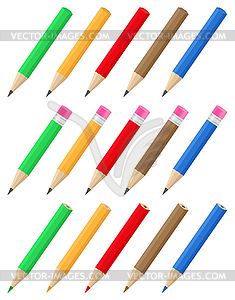 Pencils - color vector clipart