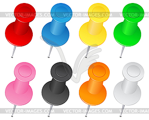 Push Pins - vector clipart