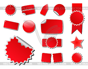 Red Price Tags - vector image