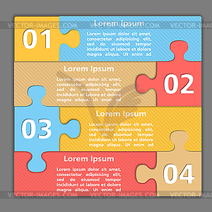 Design Template with Puzzle Pieces - vector clip art