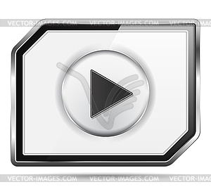 Video Player Icon - stock vector clipart