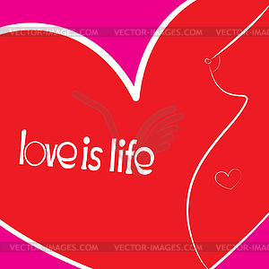 Love is life - vector clipart