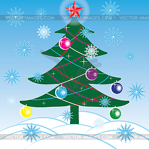 Christmas tree - vector clipart