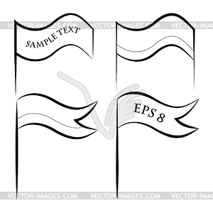 Set of flags - vector image