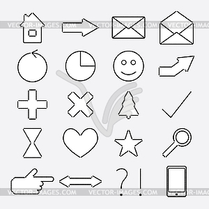 Set of symbols - vector clipart