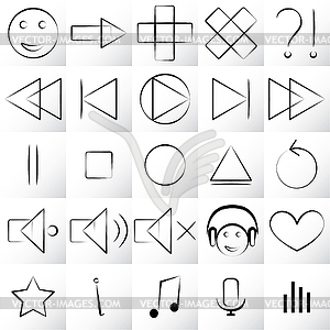 Set of icons - vector clip art