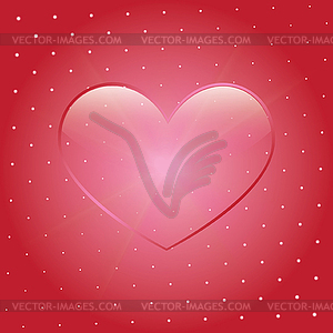 Crimson heart - vector clipart