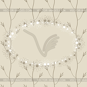 Flower frame - vector image