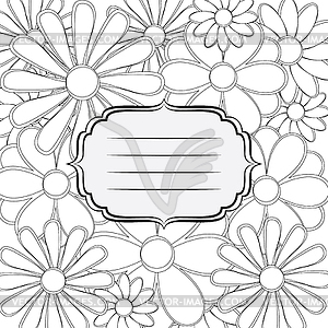 Flower frame - vector clip art