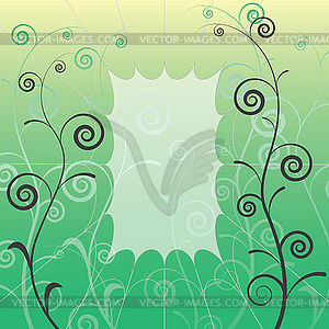 Flower frame - vector image