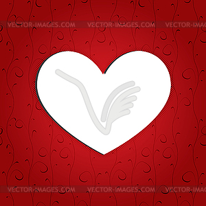 White heart - vector image