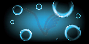 Luminescent bubbles - vector image