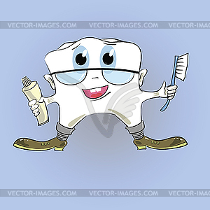 Зубов и зубной пасты - векторное изображение клипарта
