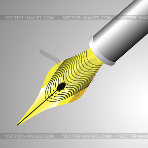 Gold pen nib - vector clipart
