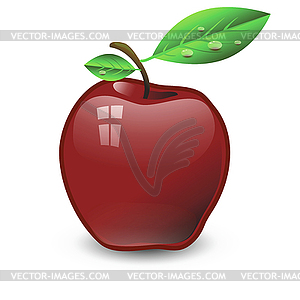 Red apple - vector clipart