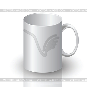 White mug - vector clipart