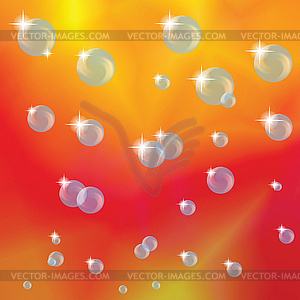 Abstract background and bubbles - vector clipart