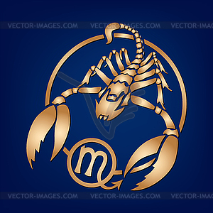 Знак зодиака Скорпион. фон - векторное изображение