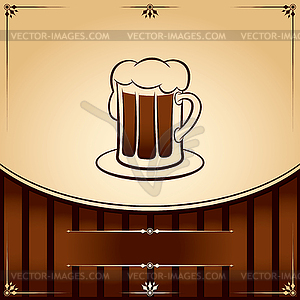 Beer tankard. graphic with place for text - royalty-free vector clipart