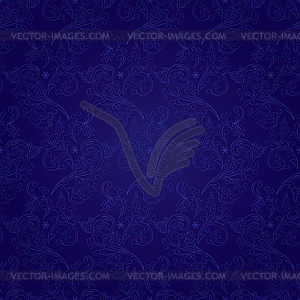 Floral vintage seamless pattern on violet background - vector clipart