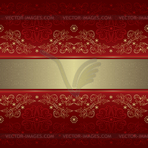 Template with ornate floral seamless pattern on - vector clipart