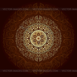 Frame with vintage floral patterns - vector image