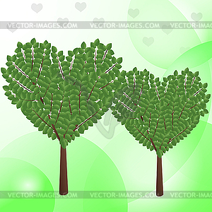 Green Valentine Abstract green background - vector image