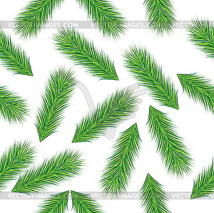 Seamless Christmas background with green branches - vector clipart / vector image