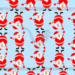 Seamless Christmas background with Santa Claus - vector clipart