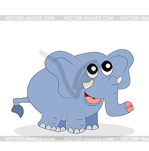 Funny baby elephant - vector image