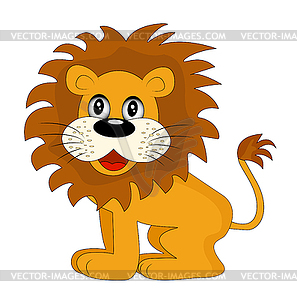 Funny lion - vector image