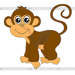 Funny monkey - vector image