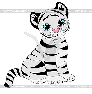 Funny tiger - vector clip art