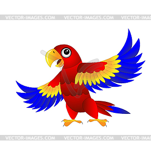 Bright parrot - vector clip art