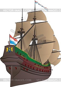 Galleon - vector image