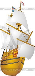 Галеон Mayflower - векторная графика