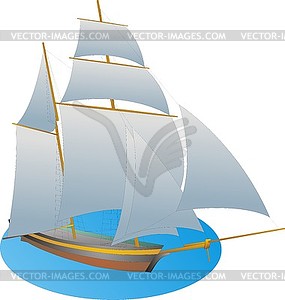Sailing ship - vector image