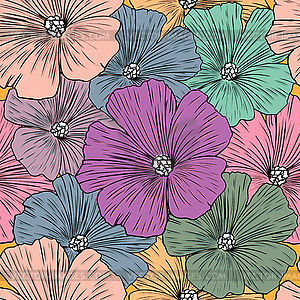Decoration vintage element. Floral style. Seamless - stock vector clipart