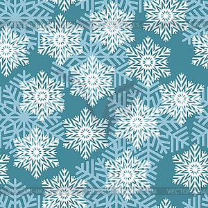 Снежинки. . Бесшовный - векторное изображение клипарта