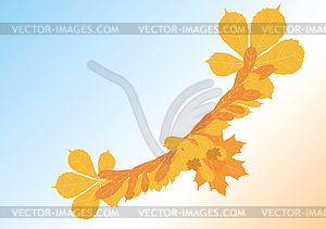 Bird of autumn leaves - vector clipart