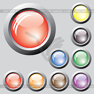 Varicolored buttons.  - color vector clipart