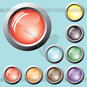 Varicolored buttons.  - vector image